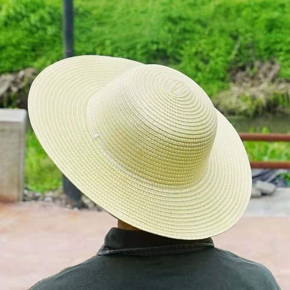 قبعة صيفية واسعة الحواف من الق - مراجعة Bucket Hat Straw وسعره
